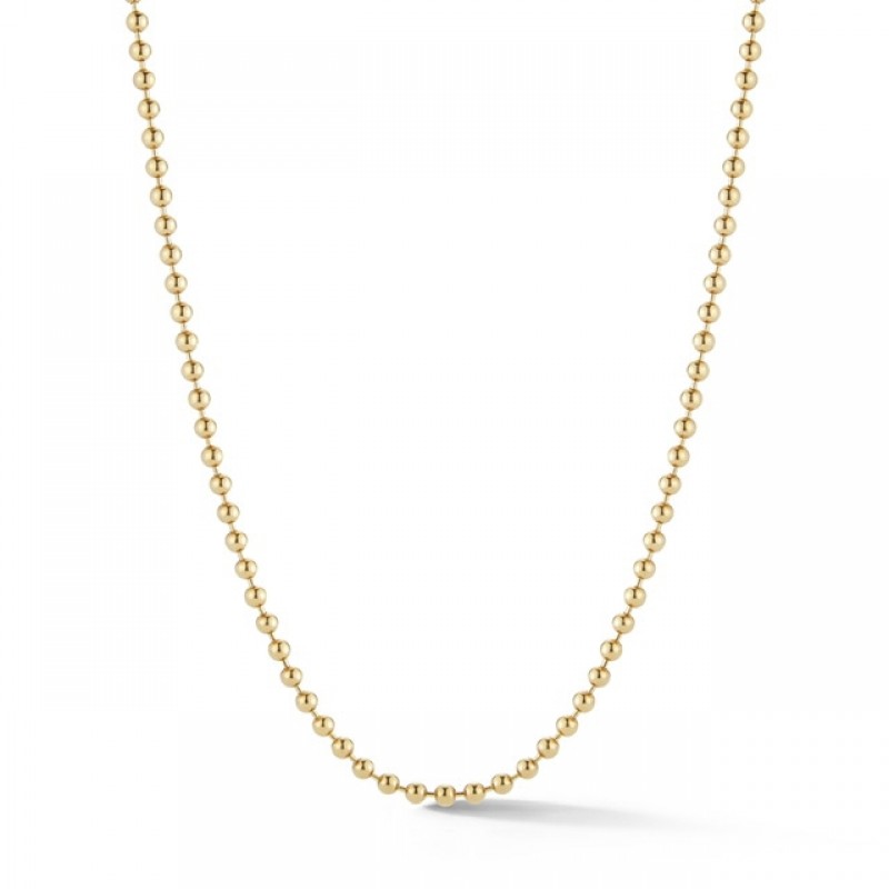 Large Solid Gold Ball Chain 3mm