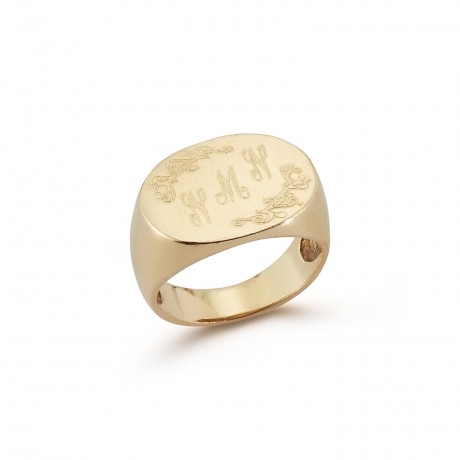Classic Signet Ring With Signature Engraving